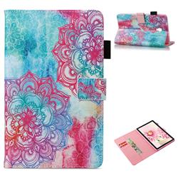 Fire Red Flower Folio Stand Leather Wallet Case for Samsung Galaxy Tab A 8.0 (2017) T380 T385 A2 S