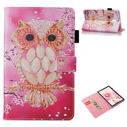 Petal Owl Folio Stand Leather Wallet Case for Samsung Galaxy Tab A 8.0 (2017) T380 T385 A2 S