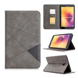 Binfen Color Prismatic Slim Magnetic Sucking Stitching Wallet Flip Cover for Samsung Galaxy Tab A 8.0 (2017) T380 T385 A2 S - Gray