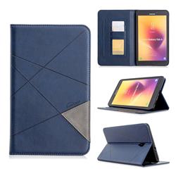Binfen Color Prismatic Slim Magnetic Sucking Stitching Wallet Flip Cover for Samsung Galaxy Tab A 8.0 (2017) T380 T385 A2 S - Blue
