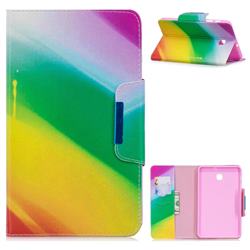 Rainbow Folio Flip Stand Leather Wallet Case for Samsung Galaxy Tab A 8.0(2018) T387