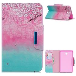 Gradient Flower Folio Flip Stand Leather Wallet Case for Samsung Galaxy Tab A 8.0(2018) T387