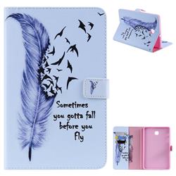 Feather Birds Folio Flip Stand Leather Wallet Case for Samsung Galaxy Tab A 8.0(2018) T387