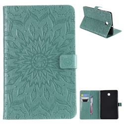 Embossing Sunflower Leather Flip Cover for Samsung Galaxy Tab A 8.0(2018) T387 - Green