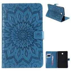 Embossing Sunflower Leather Flip Cover for Samsung Galaxy Tab A 8.0(2018) T387 - Blue