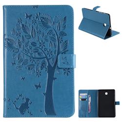 Embossing Butterfly Tree Leather Flip Cover for Samsung Galaxy Tab A 8.0(2018) T387 - Blue