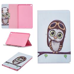 Owl Pilots Folio Stand Leather Wallet Case for Samsung Galaxy Tab A 10.1 (2019) T510 T515
