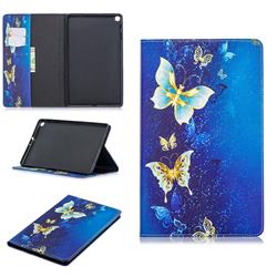 Golden Butterflies Folio Stand Leather Wallet Case for Samsung Galaxy Tab A 10.1 (2019) T510 T515