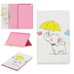 Umbrella Elephant Folio Stand Tablet Leather Wallet Case for Samsung Galaxy Tab A 10.1 (2019) T510 T515