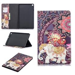 Totem Flower Elephant Folio Stand Tablet Leather Wallet Case for Samsung Galaxy Tab A 10.1 (2019) T510 T515