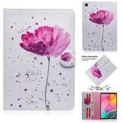 Purple Orchid Painting Tablet Leather Wallet Flip Cover for Samsung Galaxy Tab A 10.1 (2019) T510 T515