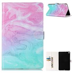 Pink Green Marble Folio Flip Stand PU Leather Wallet Case for Samsung Galaxy Tab A 10.1 (2019) T510 T515