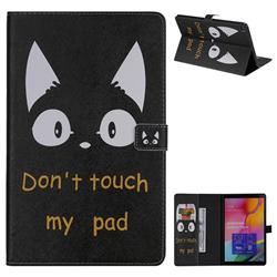 Cat Ears Folio Flip Stand Leather Wallet Case for Samsung Galaxy Tab A 10.1 (2019) T510 T515