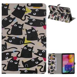 Cute Kitten Cat Folio Flip Stand Leather Wallet Case for Samsung Galaxy Tab A 10.1 (2019) T510 T515
