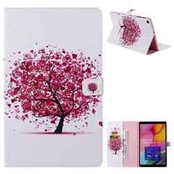 Colored Tree Folio Flip Stand Leather Wallet Case for Samsung Galaxy Tab A 10.1 (2019) T510 T515