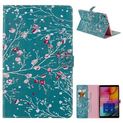 Apricot Tree Folio Flip Stand Leather Wallet Case for Samsung Galaxy Tab A 10.1 (2019) T510 T515