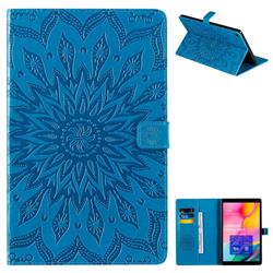Embossing Sunflower Leather Flip Cover for Samsung Galaxy Tab A 10.1 (2019) T510 T515 - Blue