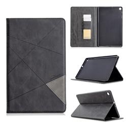 Binfen Color Prismatic Slim Magnetic Sucking Stitching Wallet Flip Cover for Samsung Galaxy Tab A 10.1 (2019) T510 T515 - Black