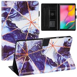 Starry Blue Stitching Color Marble Leather Flip Cover for Samsung Galaxy Tab A 10.1 (2019) T510 T515