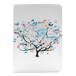 Colorful Tree Folio Stand Leather Wallet Case for Samsung Galaxy Tab 4 10.1 T530 T531 T533 T535
