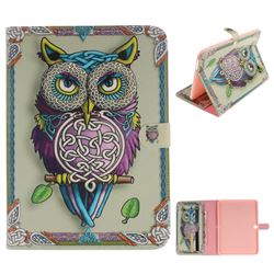 Weave Owl Painting Tablet Leather Wallet Flip Cover for Samsung Galaxy Tab 4 10.1 T530 T531 T533 T535