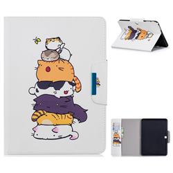 Casing kittens Folio Flip Stand Leather Wallet Case for Samsung Galaxy Tab 4 10.1 T530 T531 T533 T535