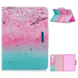 Gradient Flower Folio Flip Stand Leather Wallet Case for Samsung Galaxy Tab 4 10.1 T530 T531 T533 T535