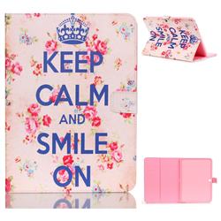 The Crown of Flowers Folio Stand Leather Wallet Case for Samsung Galaxy Tab 4 10.1 T530 T531 T533 T535