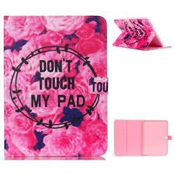 Retro Flowers Folio Stand Leather Wallet Case for Samsung Galaxy Tab 4 10.1 T530 T531 T533 T535