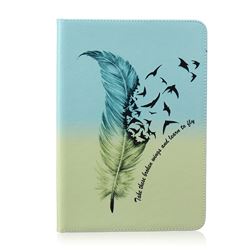 Feather Bird Folio Stand Leather Wallet Case for Samsung Galaxy Tab A 9.7 T550 T555
