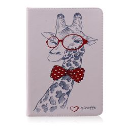 Glasses Giraffe Folio Stand Leather Wallet Case for Samsung Galaxy Tab A 9.7 T550 T555