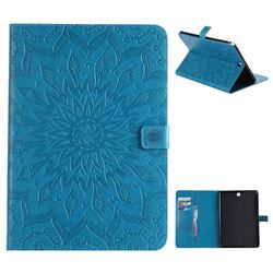 Embossing Sunflower Leather Flip Cover for Samsung Galaxy Tab A 9.7 T550 T555 - Blue