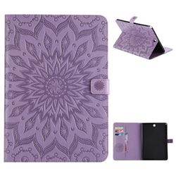 Embossing Sunflower Leather Flip Cover for Samsung Galaxy Tab A 9.7 T550 T555 - Purple