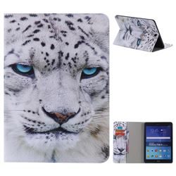 White Leopard Folio Flip Stand Leather Wallet Case for Samsung Galaxy Tab A 9.7 T550 T555