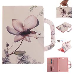 Magnolia Flower Handbag Tablet Leather Wallet Flip Cover for Samsung Galaxy Tab A 9.7 T550 T555