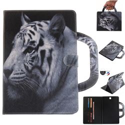 White Tiger Handbag Tablet Leather Wallet Flip Cover for Samsung Galaxy Tab A 9.7 T550 T555