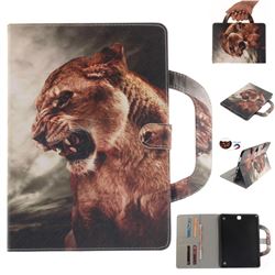 Majestic Lion Handbag Tablet Leather Wallet Flip Cover for Samsung Galaxy Tab A 9.7 T550 T555