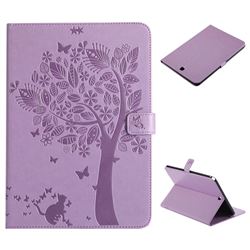 Embossing Butterfly Tree Leather Flip Cover for Samsung Galaxy Tab A 9.7 T550 T555 - Purple