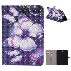 Pink Butterfly 3D Painted Tablet Leather Wallet Case for Samsung Galaxy Tab A 9.7 T550 T555