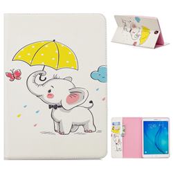 Umbrella Elephant Folio Stand Tablet Leather Wallet Case for Samsung Galaxy Tab A 9.7 T550 T555