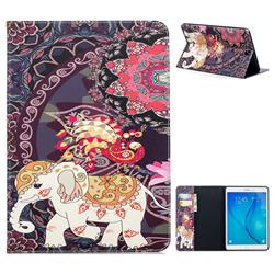 Totem Flower Elephant Folio Stand Tablet Leather Wallet Case for Samsung Galaxy Tab A 9.7 T550 T555