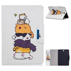 Casing kittens Folio Flip Stand Leather Wallet Case for Samsung Galaxy Tab A 9.7 T550 T555