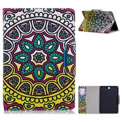 Sun Flower Folio Flip Stand Leather Wallet Case for Samsung Galaxy Tab A 9.7 T550 T555