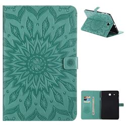 Embossing Sunflower Leather Flip Cover for Samsung Galaxy Tab E 9.6 T560 T561 - Green