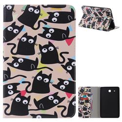 Cute Kitten Cat Folio Flip Stand Leather Wallet Case for Samsung Galaxy Tab E 9.6 T560 T561