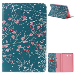 Apricot Tree Folio Flip Stand Leather Wallet Case for Samsung Galaxy Tab E 9.6 T560 T561