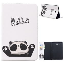 Hello Panda Folio Stand Tablet Leather Wallet Case for Samsung Galaxy Tab E 9.6 T560 T561
