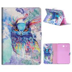 Watercolor Owl 3D Painted Leather Tablet Wallet Case for Samsung Galaxy Tab E 9.6 T560 T561