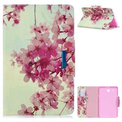 Cherry Blossoms Folio Flip Stand Leather Wallet Case for Samsung Galaxy Tab E 9.6 T560 T561