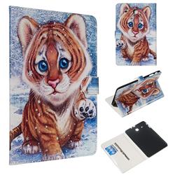 Sweet Tiger Smooth Leather Tablet Wallet Case for Samsung Galaxy Tab E 9.6 T560 T561